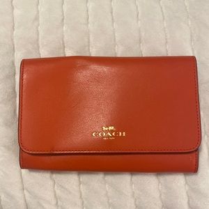 Coral coach wallet